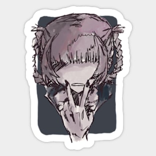 Call of the night Faceless Nazuna nanakusa in a watercolor art design Sticker